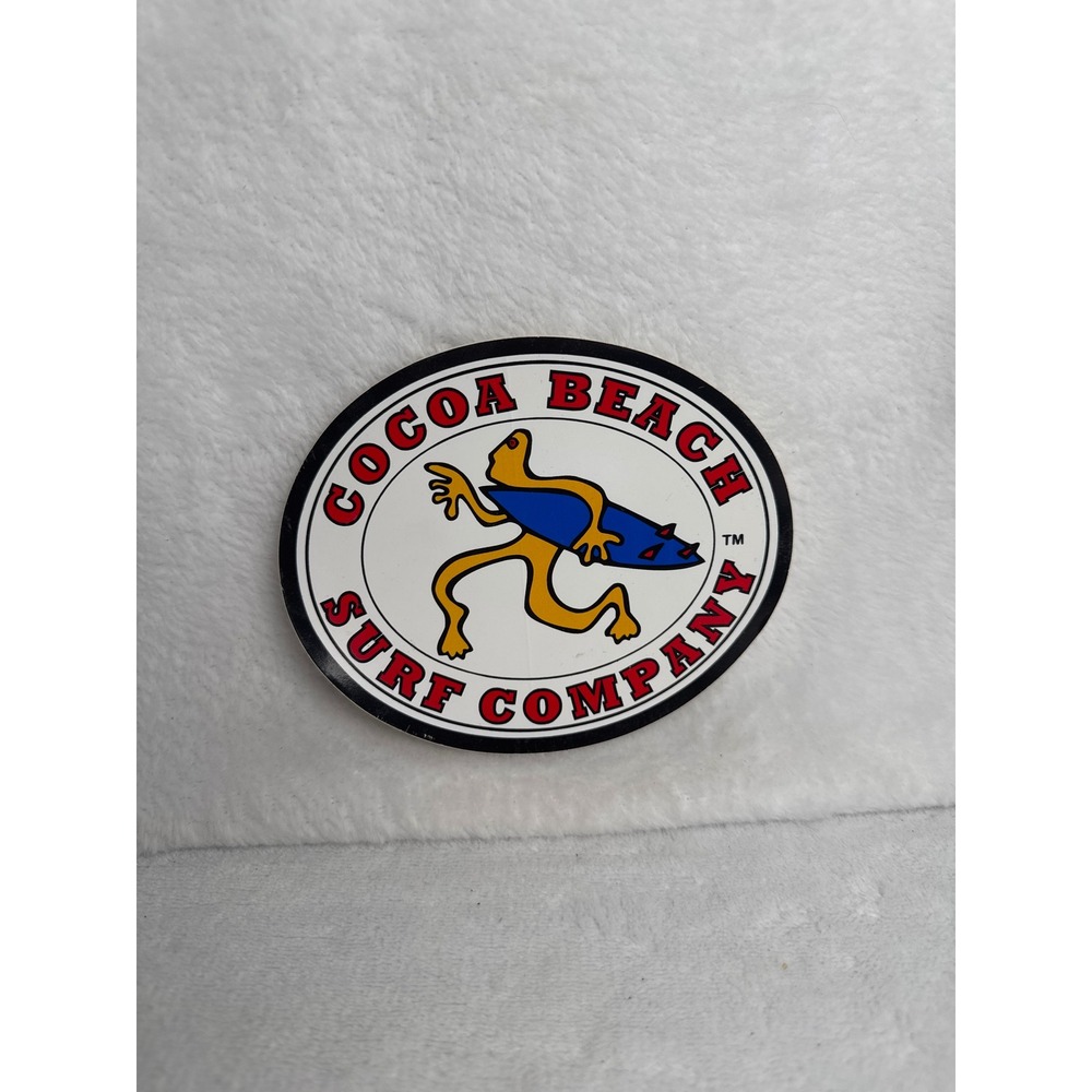 Oval Gecko Logo Cocoa Beach Surf Company Sticker Unisex OS White Like New